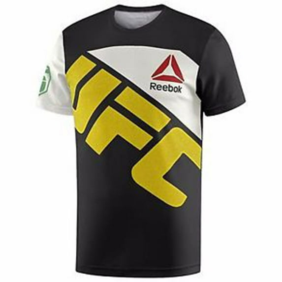 Men's Reebok UFC Fight Knit Jose Aldo Jersey Black / Chalk ah7922