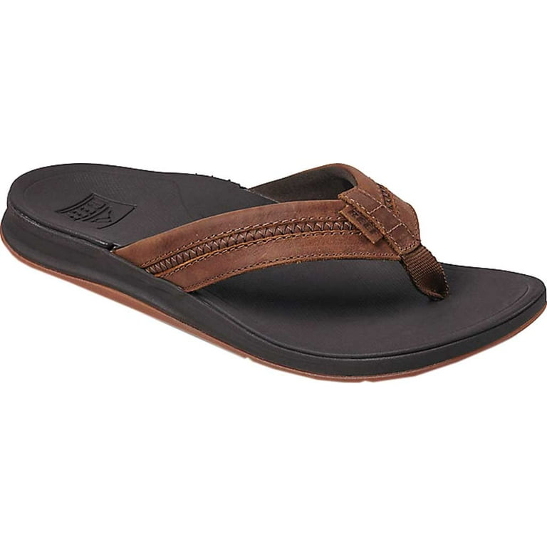 Men s Reef Coast Leather Flip Flop Walmart