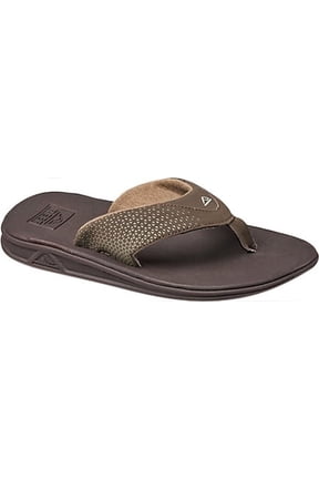 men's rover flip flop, brown, 7 m us