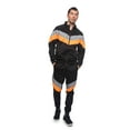 thumbnail image 1 of Men's Reflective Neon Track Suits 2 Piece Sweatsuit Set ST580 - Black/Neon Orange - 5X-Large, 1 of 6