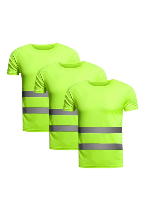 Men's Reflective Strip Zipper Hoodie Solid Color Hooded Sweatshirt Sanitation Work Clothes Casual Pullover Jacket for Streetwear Travel | AESTIVO,Green 2XL