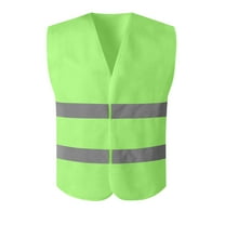 Men's Reflective Tank High Visibility Safety Vest Construction Construction At Night Protective Sleeveless Casual Coat