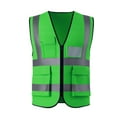 thumbnail image 1 of Men's Reflective Tank Top with Multi Pocket Construction Work Vest Lightweight Casual Outdoor Coat for Hiking Fishing Hunting Polyester Protective Gear, 1 of 8