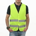 thumbnail image 1 of Men's Reflective Vests High Visibility Safety Sleeveless Vests for Traffic Work Sleeveless Casual Coat Yellow One Size, 1 of 9