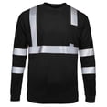thumbnail image 1 of Men's Reflective Work Shirt, Breathable Mesh Long Sleeve T-Shirt with Round Neck, High Visibility Safety Clothing for Outdoor and Casual Wear, Comfortable Polyester Fabric, 1 of 3