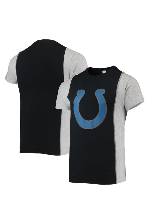 Men's Refried Apparel Black/Heathered Gray Indianapolis Colts Sustainable Split T-Shirt