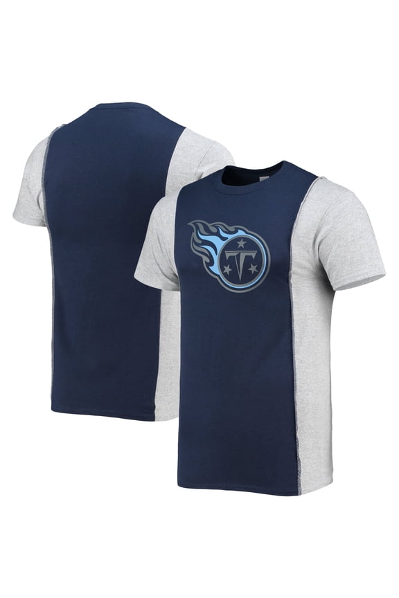 Men's Refried Apparel Navy/Heathered Gray Tennessee Titans Sustainable Split T-Shirt