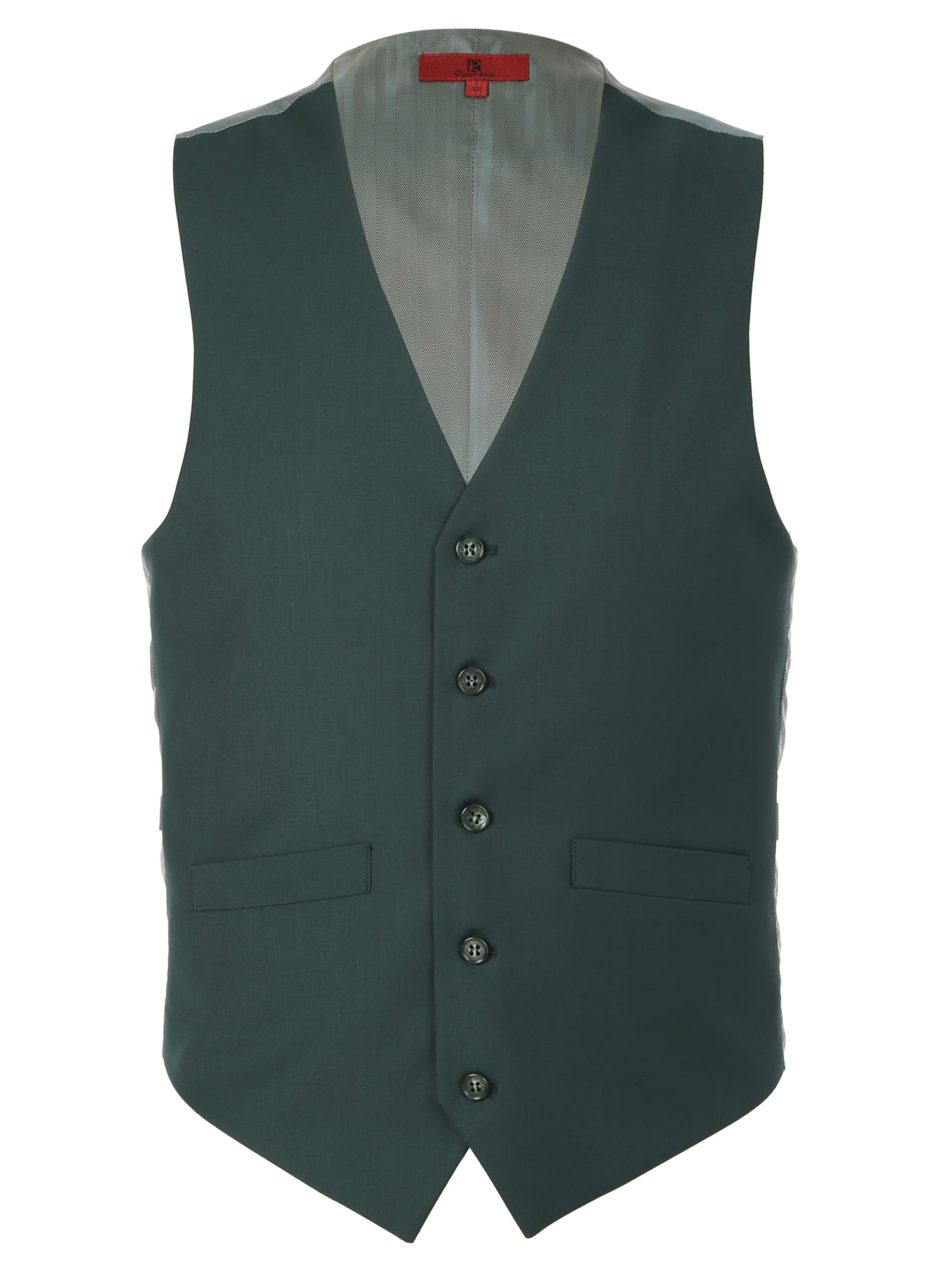 Men's Regular/Classic Fit Suit Waistcoat 5-Button Dress Vest Formal ...