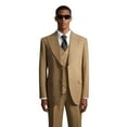 thumbnail image 1 of Men's Regular Fit 3 Piece Double Breasted Suit: Groom & Business Essential (Jacket+Vest+Pants), 1 of 7