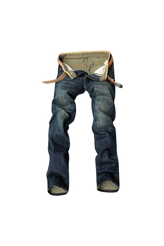 Men's Regular Fit Comfort Flex Jean Comfort Stretch Denim Straight Leg Relaxed Fit Jeans Mens Jeans Daily Versatile