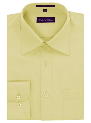 Bright yellow dress hot sale shirt