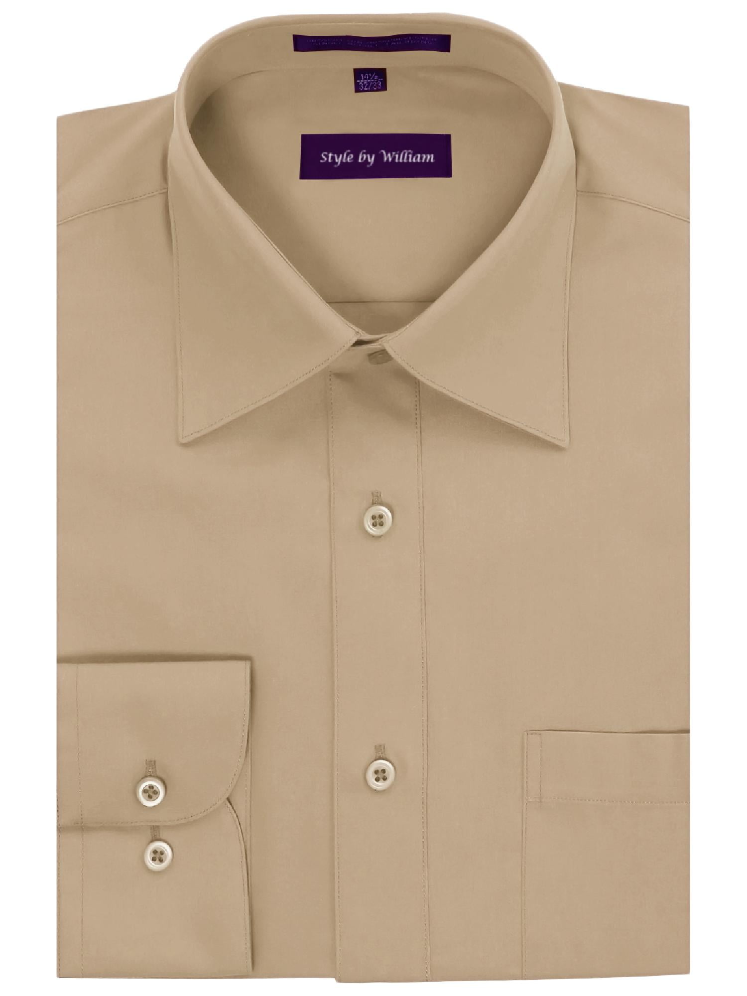 FashionOutfit Men's Regular Fit Dress Shirt - Walmart.com