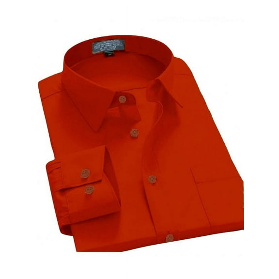 Men's Regular Fit Long Sleeve Button Down Dress Shirt