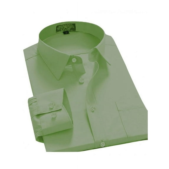 Men's Regular Fit Long Sleeve Button Down Dress Shirt