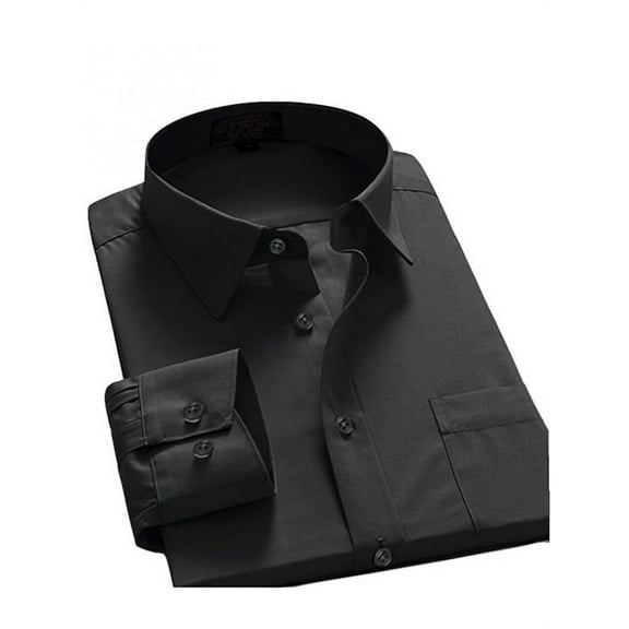 Men's Regular Fit Long Sleeve Button Down Dress Shirt