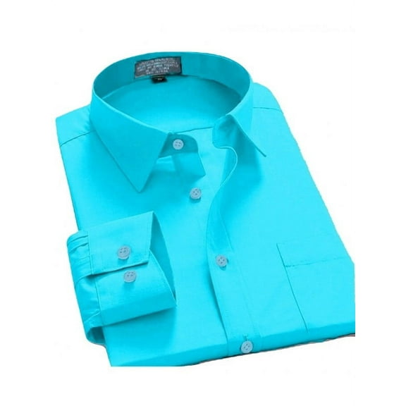 Men's Regular Fit Long Sleeve Button Down Dress Shirt