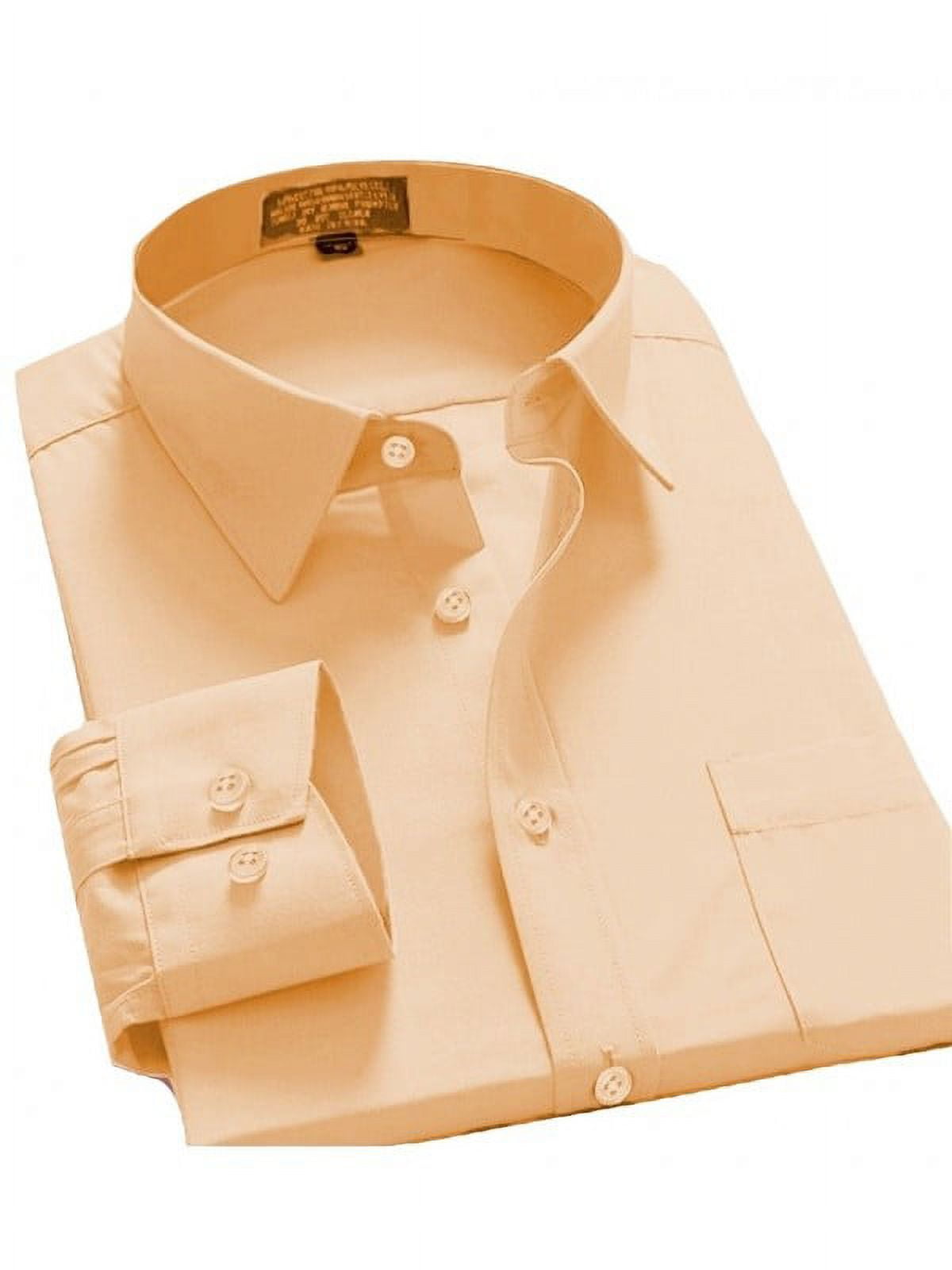 men's long sleeve dress shirts walmart GBH Men's Long Sleeve Slim-Fit Solid Dress Shirts, Size: 2XL, Gray