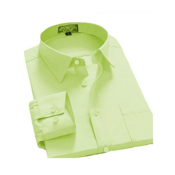 Men's Regular Fit Long Sleeve Button Down Dress Shirt