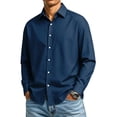 thumbnail image 1 of Men's Regular-Fit Long Sleeve Casual Poplin Shirt Button Front Business Casual Collared, 1 of 6
