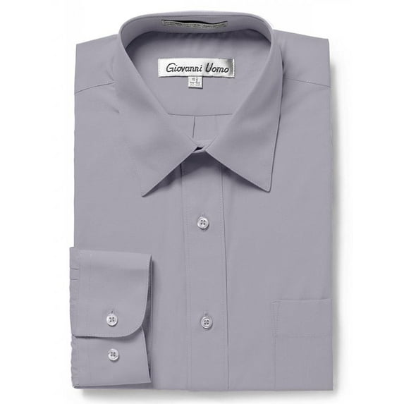 Men's Regular Fit Long Sleeve Solid Dress Shirt - Available in Many Colors