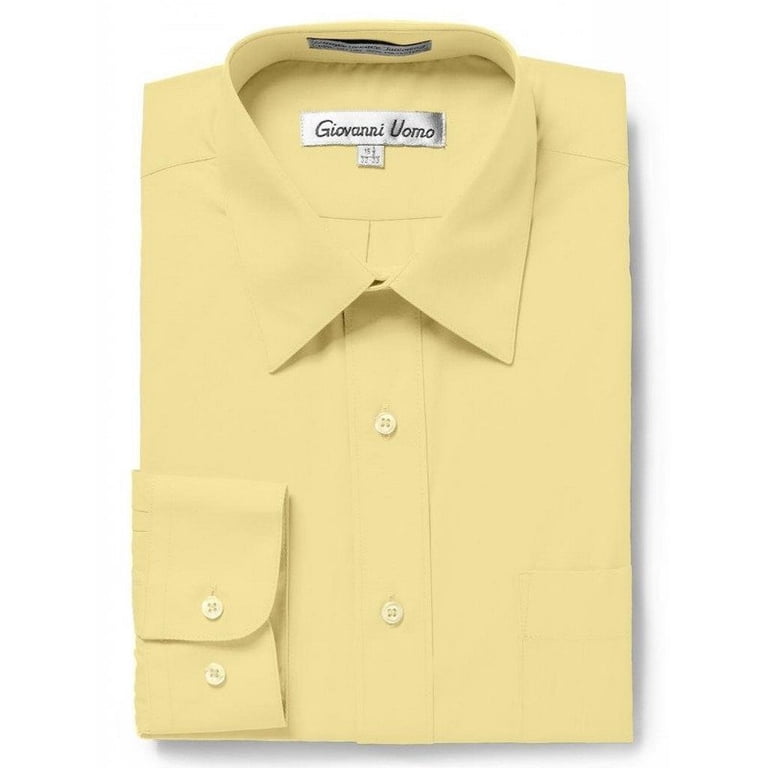Gentlemens Collection Mens Dress Shirts - Regular Fit Long Sleeve Solid Dress  Shirt - Best Dress Shirts for Men - Walmart.com