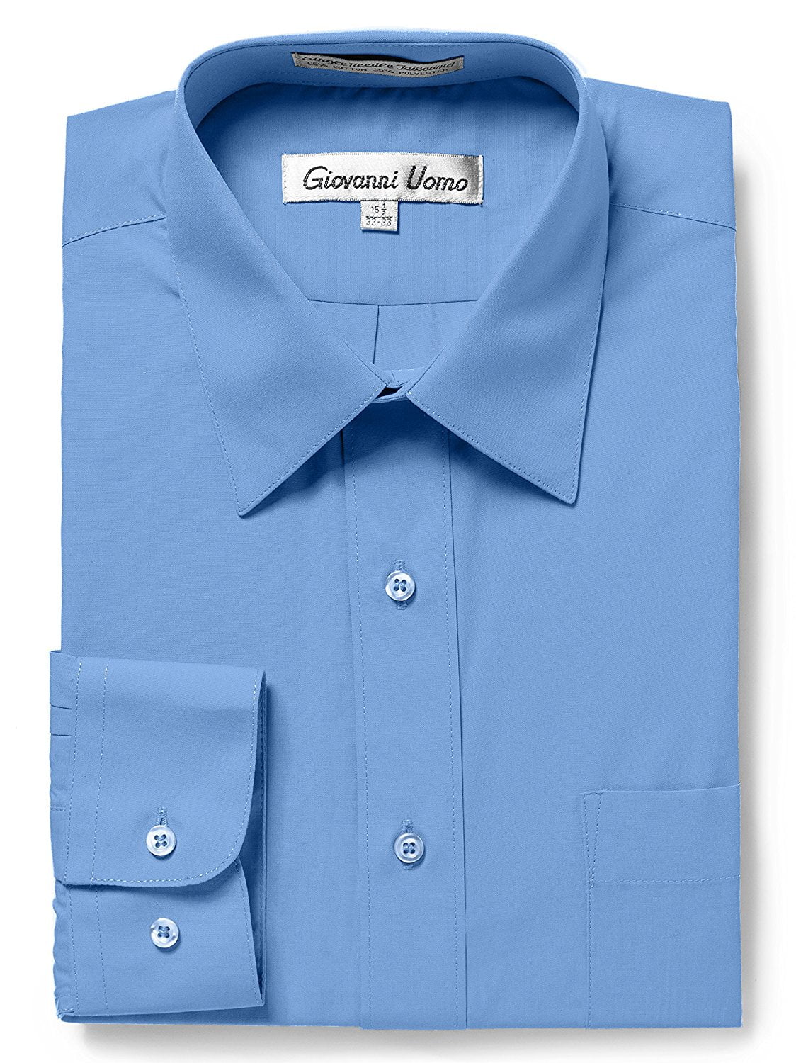 Men's Regular Fit Long Sleeve Solid Dress Shirt - Walmart.com Men's Regular Fit Long Sleeve Solid Dress Shirt - Walmart.com
