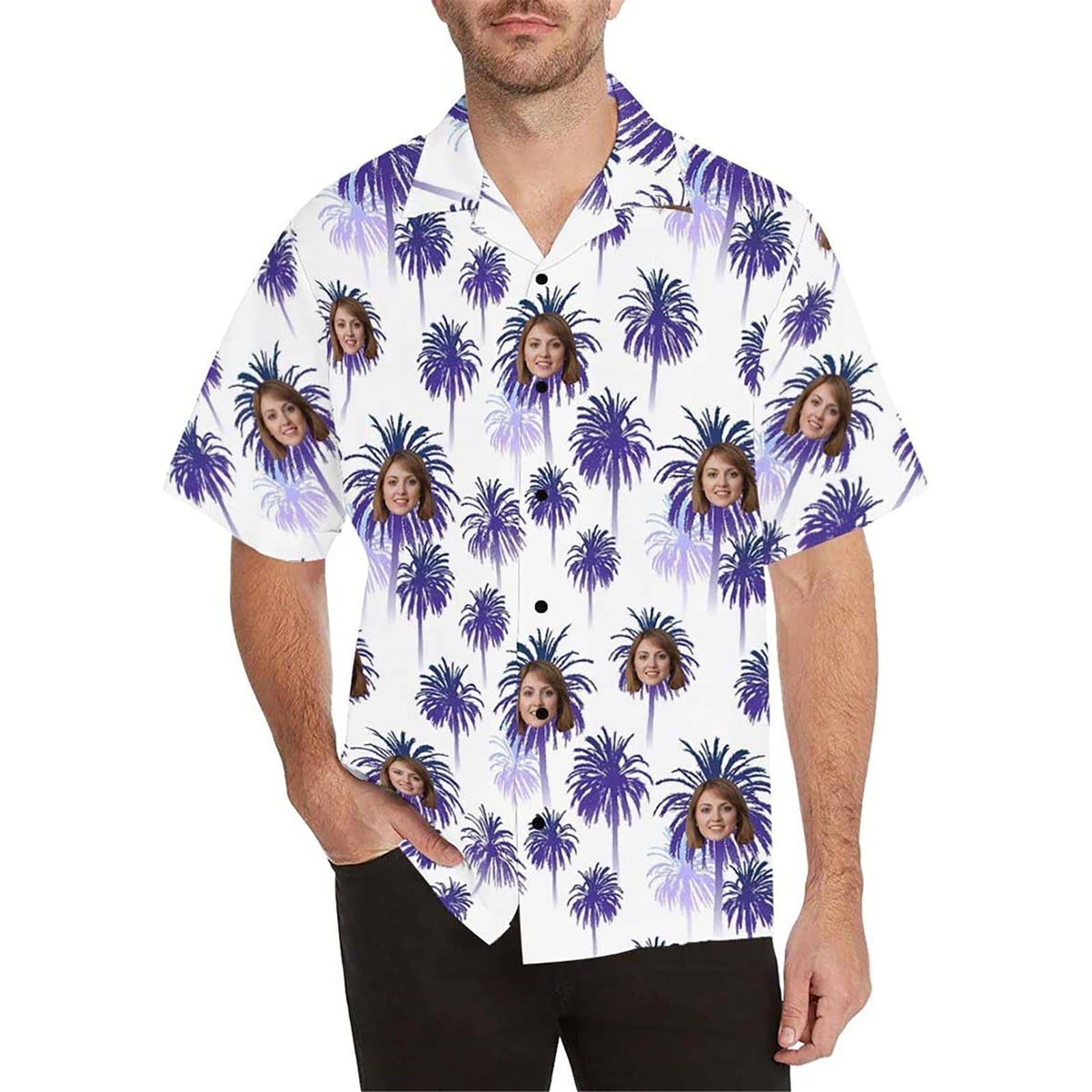 Men's Regular Fit Shirt Summer Print Short Sleeve Loose Hanging Hawai