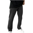 thumbnail image 1 of Men's Regular Fit Stretch Jeans Straight Leg Mid Rise Classic Comfort Flex Denim Pants Gray, 1 of 5
