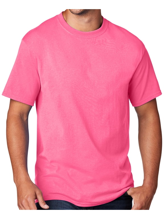 Men's Regular Guy Classic T-shirt, 4XL Neon Pink