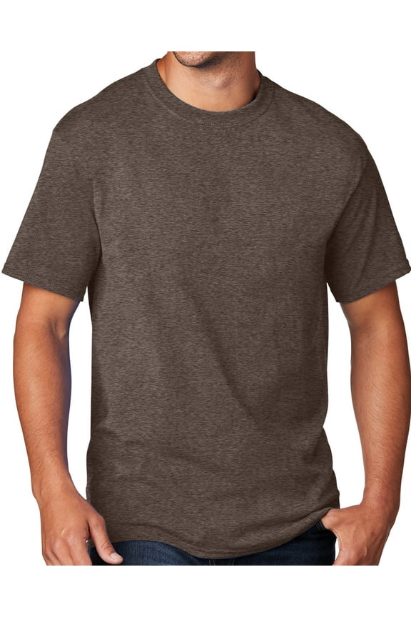 Men's Regular Guy Classic T-shirt, XL Heather Dark Chocolate Brown
