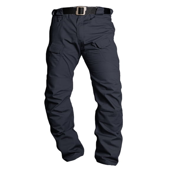 Men's Regular Stretch Twill Straight Leg Utility Pants with Multiple Secure Zipper Pockets