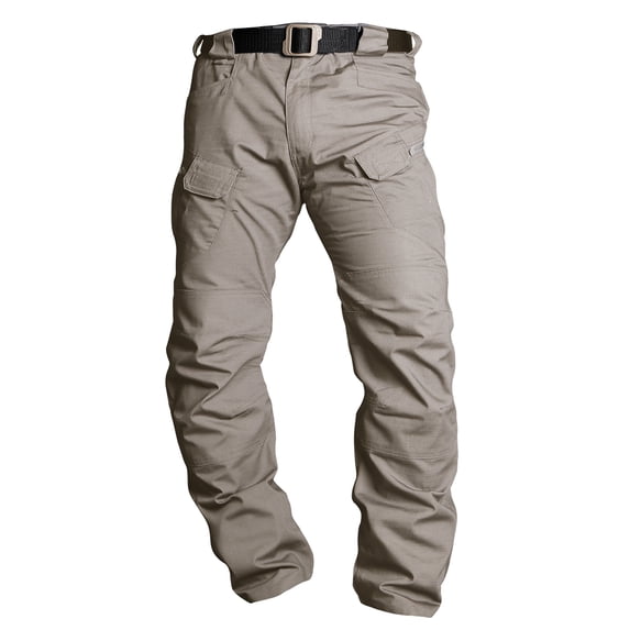Men's Regular Stretch Twill Straight Leg Utility Pants with Multiple Secure Zipper Pockets