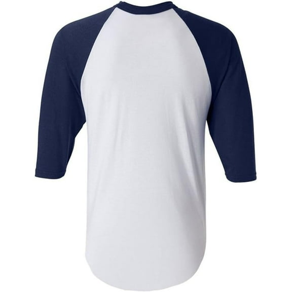 Men's Regular fit Two Tone 100% Ring-Spun Combed Cotton Raglan ¾ Sleeve Baseball T-Shirt.