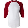 thumbnail image 1 of Men's Regular fit Two Tone 100% Ring-Spun Combed Cotton Raglan ¾ Sleeve Baseball T-Shirt., 1 of 8