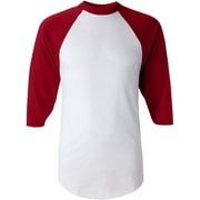 Mens Regular fit Two Tone 100% Ring-Spun Combed Cotton Raglan   Sleeve Baseball T-Shirt.