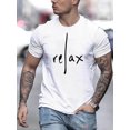 thumbnail image 1 of Men’s Relax Letter Graphic T-Shirt, Casual Crew Neck Short Sleeve Lightweight Everyday Fashion Tee, 1 of 8
