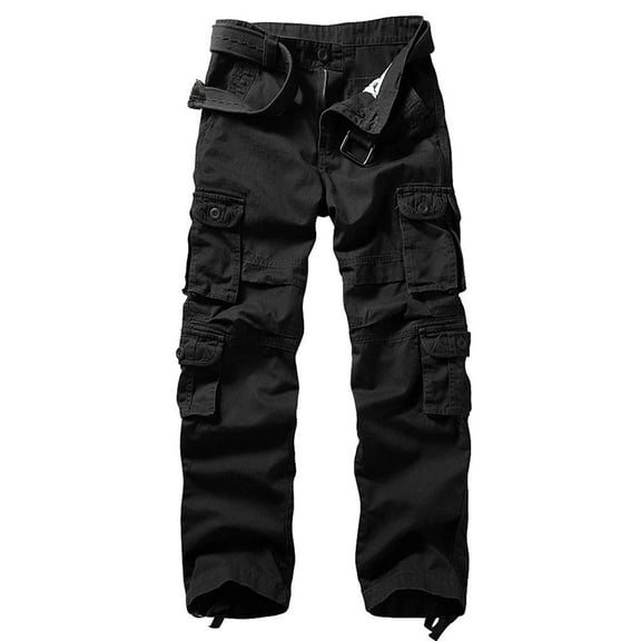 Men's Relaxed Fit Camo Cotton Cargo Pants with Multi Pockets Outdoor Causal Work Pants 38