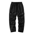 thumbnail image 1 of Men's Relaxed Fit Casual Cargo Hiking Pants Elastic Waist Adjustable Drawcord Lightweight Trendy Pants, 1 of 3