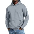 thumbnail image 1 of Men's Relaxed Fit Hooded Long Sleeve Hoodie Basic Solid Pullover Hoodie Casual Everyday Top, 1 of 4
