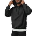 thumbnail image 1 of Men's Relaxed Fit Hooded Sweatshirt Drawstring Long Sleeve Casual Pullover Hoodie with Front Pocket, 1 of 6