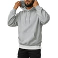 thumbnail image 1 of Men's Relaxed Fit Hooded Sweatshirt Drawstring Long Sleeve Casual Pullover Hoodie with Front Pocket, 1 of 6