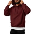 thumbnail image 1 of Men's Relaxed Fit Hooded Sweatshirt Drawstring Long Sleeve Casual Pullover Hoodie with Front Pocket, 1 of 6