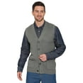 thumbnail image 1 of Turtle Bay New York Men's Relaxed Fit Rib Knit Sweater Vest - Button Front with Pockets, 1 of 7