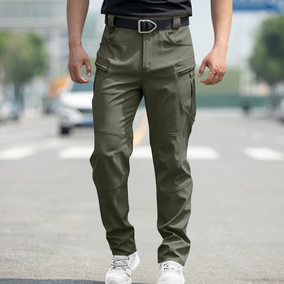 Men's Relaxed Fit Straight Leg Cargo Work Pants 44x30 Loose Multi Pocket Waterproof