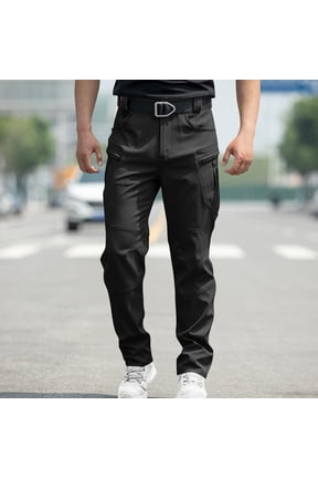 Men's Relaxed Fit Straight Leg Cargo Work Pants 44x30 Loose Multi Pocket Waterproof