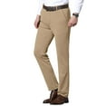 thumbnail image 1 of Men's Relaxed Fit Stretch Corduroy Lightweight Breathable Pants with Regular Fit for Everyday Casual and Business Wear,Khaki,34, 1 of 5