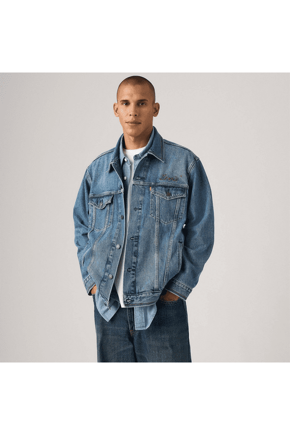 Men's Relaxed Fit Trucker Jacket - (Mid Day Rodeo,  XLarge)