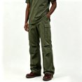 thumbnail image 1 of Men’s Relaxed Polyester Work Cargo Pants, Heavy Duty Water Repellent Yard Utility Trousers, 1 of 8