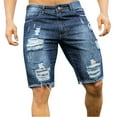 thumbnail image 1 of Men's Relaxed Straight Jeans Casual Shorts Spring Summer Pocket Sports Fashion Daily Versatile Denim Short Pants Jeans Relaxed Fit Cargo Pants, 1 of 9