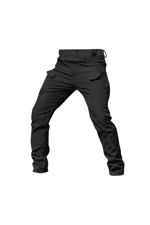 Men's Relaxed Work Cargo Pants Outdoor Resistant Ripstop Cargo Pants Black 3XL